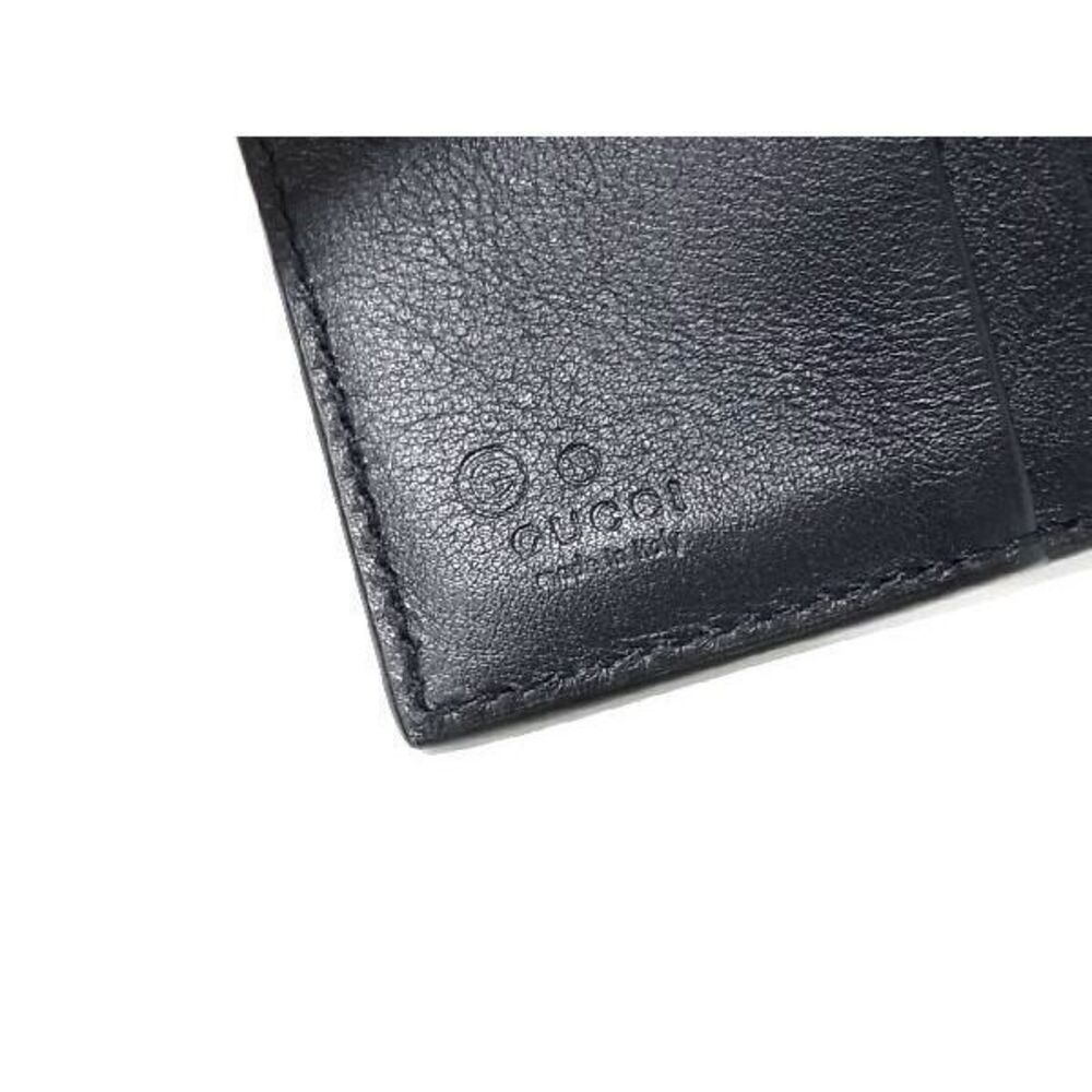GUCCI guccissima Leather Bi fold Wallet Navy Blue - Picture 6 of 6